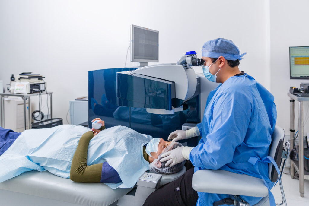 LASIK eye surgery using advanced laser technology